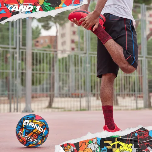 Vista 4 de AND1 Chaos Balón de baloncesto: Balón oficial de tamaño 7 (29.5 pulgadas) de goma, construcción de canal profundo, hecho para juegos de baloncesto