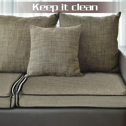 Vista 6 de Geetery Fundas de Cojín de Asiento de Sofá de Plástico PVC Impermeables Fundas de Sofá Muebles Funda de Asiento de Sofá para Proteger Contra