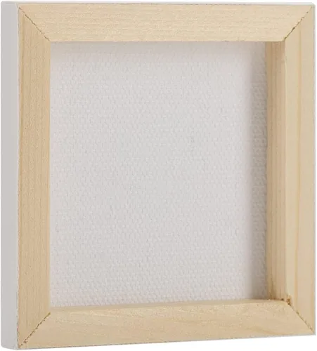 Vista 3 de Tosnail 36 paneles de lienzo pequeños de 3 x 3 pulgadas, mini lienzos estirados pequeños, lienzo cuadrado para pintura, manualidades (paquete de 2)