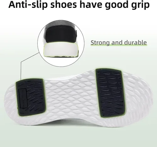 Vista 7 de OrthoComfoot Zapatos ortopédicos cómodos sin cordones para hombre con soporte de arco, mocasines ortopédicos para fascitis plantar, zapatos de lona