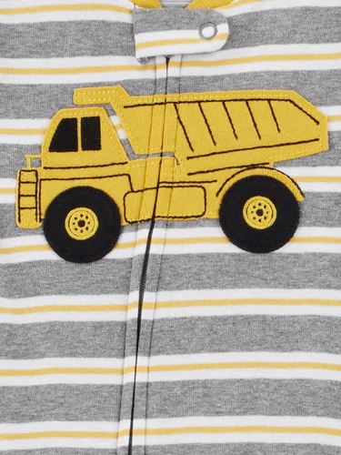 Vista 3 de Simple Joys by Carter's - Pijama de algodón con pies ajustados para bebés varones, paquete de 3