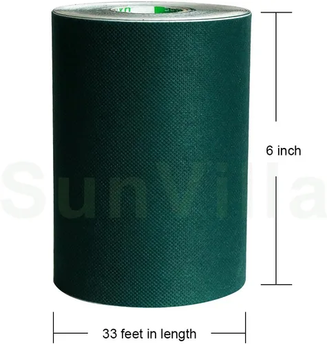 Vista 5 de SunVilla - Cinta autoadhesiva para costura de alfombras de césped, 6 pulgadas x 33 pies, verde oscuro