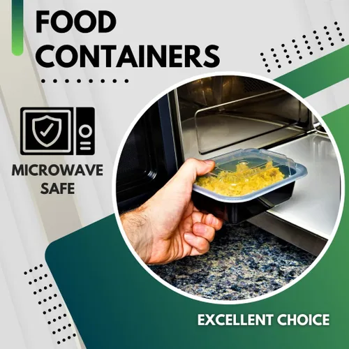 Vista 4 de Green Direct Set de loncheras / Contenedor grande de alimentos con tapa / Caja bento de 2 compartimentos, apta para microondas, congelador