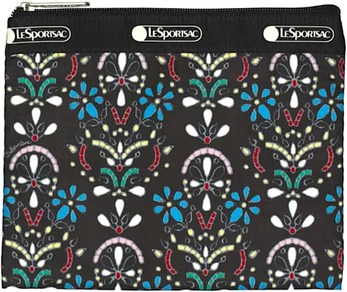 Vista 2 de LeSportsac Cloistered Jewels - Bolso cruzado clásico Hobo + bolsa de cosméticos, estilo 7520color E469, azulejos de arte de mosaico diseñados