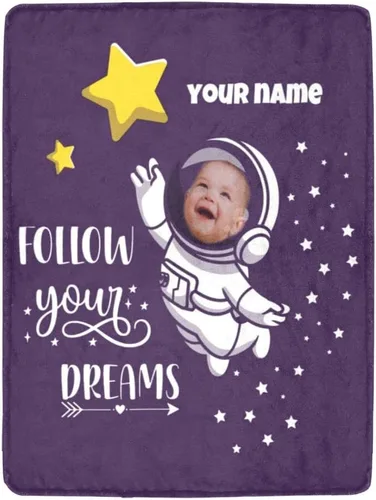 Vista 9 de HUGLAZY Manta personalizable con fotos, texto, collages de fotos, carga tu propia foto, regalo para mujer, decoración de cumpleaños, 1 foto