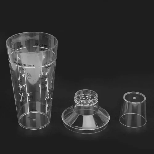 Vista 7 de Vaso de cóctel de plástico, Coctelera con Sc, Agitadores de bebidas, Herramientas de coctelera para licitaciones, Aries con Sc