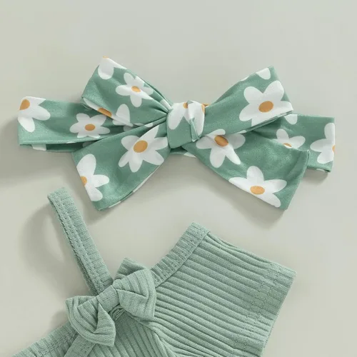 Vista 61 de Sejardin Ropa de verano para bebé y niña, recién nacida, manga corta, con letras, mameluco elástico con diadema