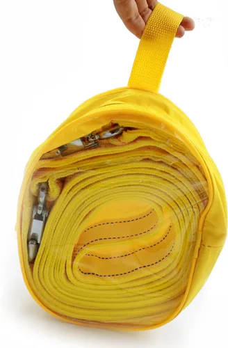 Vista 7 de Correa de remolque de servicio pesado con ganchos de seguridad 2" x 16.4' Capacidad de 13200 LB, cuerda de remolque con grillete amarillo