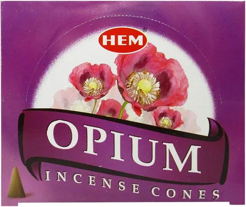 Vista 2 de Conos de Incienso de Opio y Paquete de Quemador de Conos de Incienso Insence Insense Dobladillo Incienso