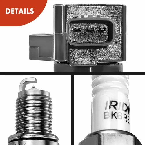 Vista 8 de A-Premium Bobinas de encendido y bujías compatibles con Mazda 5 2008-2010 2012-2015, 2.3L 2.5L Juego de 4