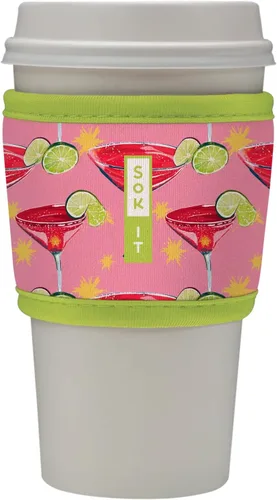 Vista 35 de Sok It HotSok Coffee & Tea - Funda de neopreno con aislamiento reutilizable (floral abstracto)