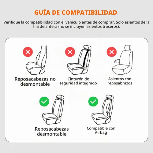 Vista 9 de Juego completo de fundas de asiento de automóvil de cuero napa impermeables y transpirables de 2 plazas, aptas para asientos delanteros de beige