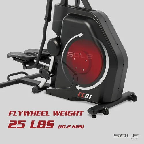 Vista 2 de SOLE CC81 Cardio Climber - Escaladora vertical de cuerpo completo y máquina paso a paso para entrenamiento HIIT, 20 niveles de resistencia