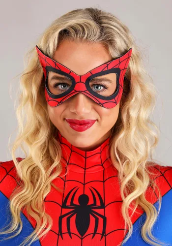 Vista 5 de Disfraz Premium de Mujer de Hombre Araña Azul y Rojo Multicolor