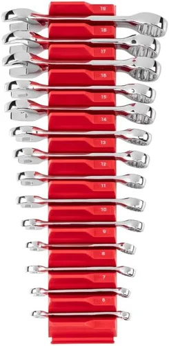 Vista 11 de TEKTON Juego de llaves combinadas Stubby con soporte, 11 piezas (1/4-3/4 pulgadas) WCB92401