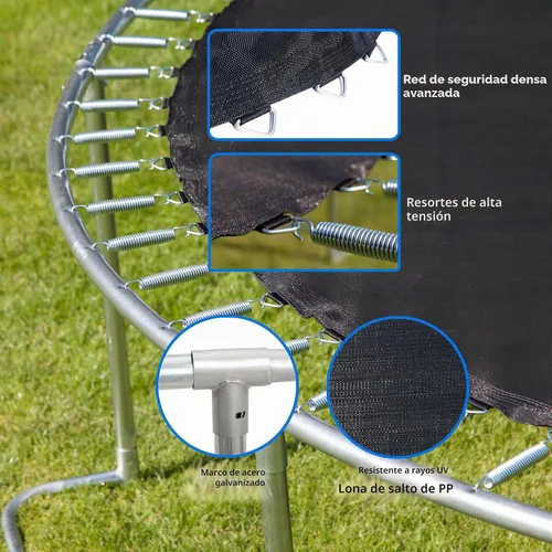 Vista 5 de SkyBound 10ft 12ft 14ft 15ft 16ft Large Trampoline Outdoor Backyard ASTM Approved Trampolines for Kids & Adults