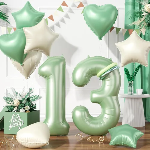 Vista 43 de Globos dorados de color champán con el número 11, globos de oro claro, globo de aluminio dorado con forma de corazón con estrella y globo largo