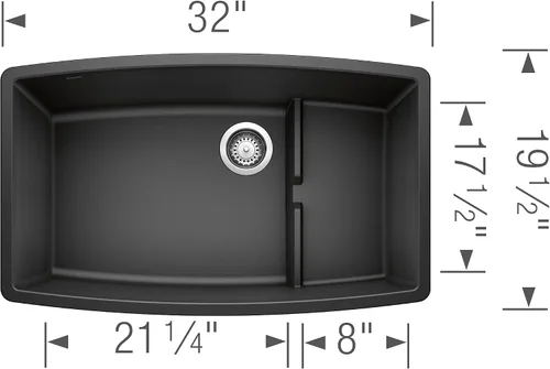 Vista 2 de Fregadero Blanco Performa Silgranit II Cascada., 440064