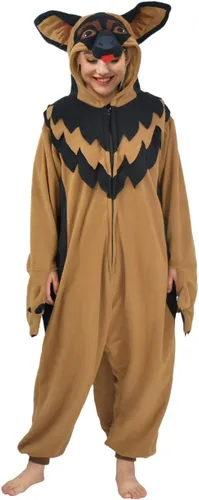 Vista 5 de Pijama unisex de una pieza de pastor alemán para adultos, disfraz de Navidad, Halloween, ropa de dormir para mujer