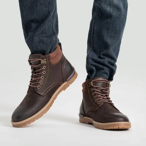 Vista 16 de Vostey - Botas tobilleras con cordones (Chukka), de senderismo, impermeables y estilo informal para hombre