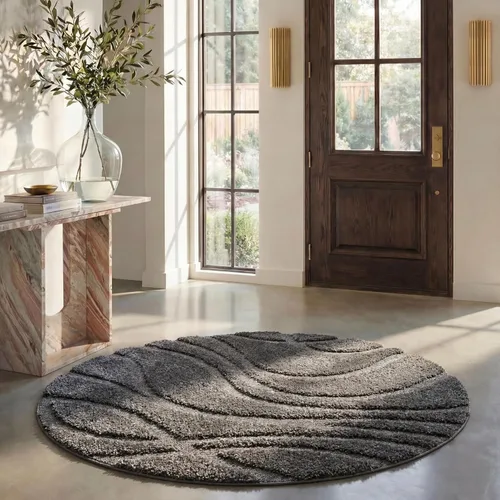 Vista 22 de Safavieh Florida Shag Collection - Alfombra de área de 2 x 3 pies, color crema/beige, diseño geométrico, felpa de 1.2 pulgadas de grosor, ideal