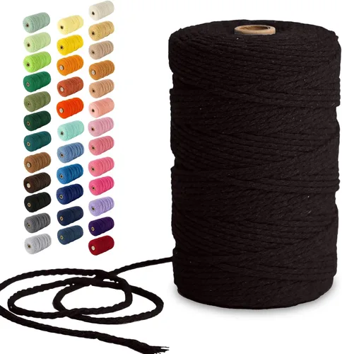 Vista 73 de Nook Theory Hilo de macramé de 3mm 109 yardas - Cuerda de macramé suave de 4mm, 5mm perfecta para nudos - Suministros de macramé para colgadores