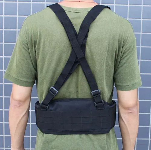 Vista 5 de FAMI Cinturón de cintura Molle con tirantes ajustables y correas libres