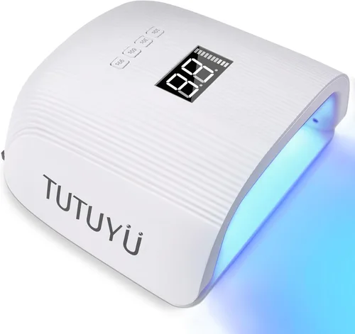 Vista 7 de Lámpara de uñas LED UV de 72 W, secador de uñas de diseño compacto para esmalte de gel con 4 temporizadores, sensor automático, longitud de onda