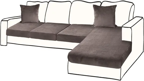 Vista 23 de BT.WA Funda de Cojín de Sofá de Terciopelo 1 Pieza Funda de Cojín de Asiento Elástica Funda de Sillón Fundas Separadas de Sofá Seccional Protector