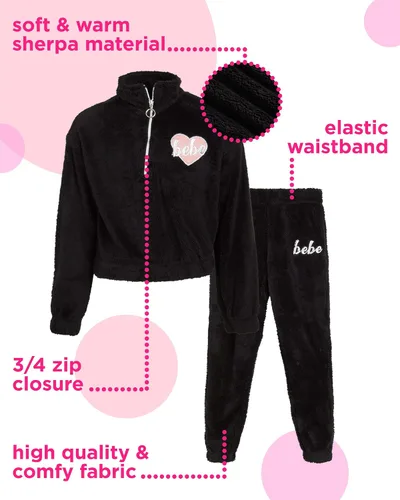 Vista 2 de bebe Conjunto deportivo de 2 piezas con capucha y forro polar delicioso Talla 7-16