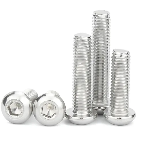 Vista 28 de Tornillo de Cabeza de Botón M3-0.5x12mm con Enchufe de Casquillo, Tornillos M3 de 12mm Métricas, Tornillos Allen Hexagonales, Acero Inoxidable