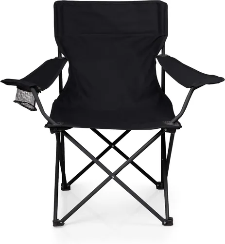 Vista 4 de Picnic TIME PTZ Silla de campamento, silla de picnic, silla de playa con bolsa de transporte Negro