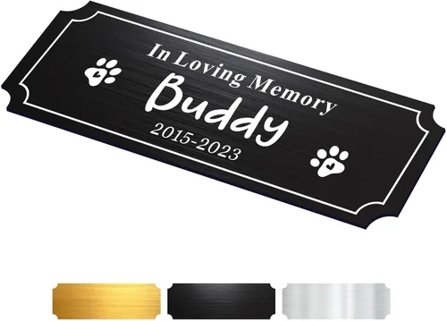 Vista 9 de Placas de Nombre Grabadas 1" x 3" Placa de Nombre para Urna Grabada Placas de Trofeo Placas de Nombre para Urnas Placas de Latón Grabadas