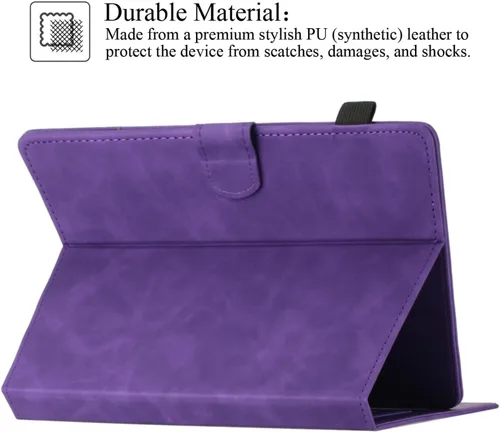 Vista 4 de Funda universal para tablet de 9.0 a 10.5 pulgadas, ranuras para tarjetas con soporte para iPad 9.7/iPad 10.2/iPad 10.5/Galaxy Tab 3 10.1/Tab 4