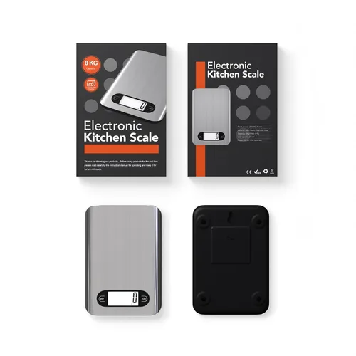 Vista 8 de Báscula digital de cocina, capacidad de 17 libras, báscula de alimentos con pantalla LCD, peso gramos y onzas para cocinar y hornear, plataforma