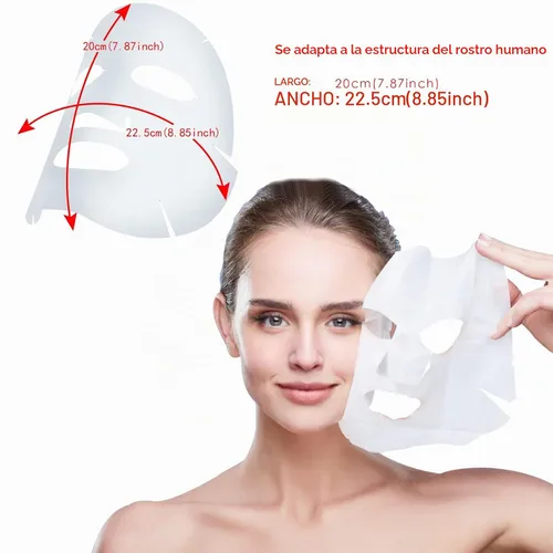 Vista 5 de 100 piezas de papel de máscara facial de algodón para bricolaje spa cara cuidado de la piel, hoja precortada