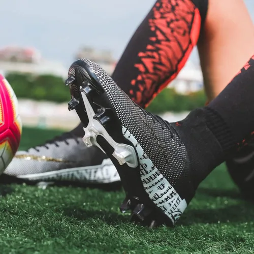 Vista 8 de FGCVX Botas de fútbol atléticas para hombre, zapatos de fútbol de césped, suelo firme