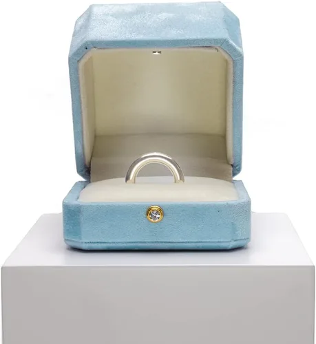 Vista 7 de Cotea - Caja para anillos con soporte de anillo protector y reutilizable para hacer que tu propuesta sea memorable con esta caja de anillo