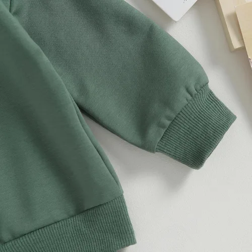Vista 5 de Conjunto de ropa para bebé recién nacido, sudadera de manga larga y pantalones, para otoño e invierno, 2