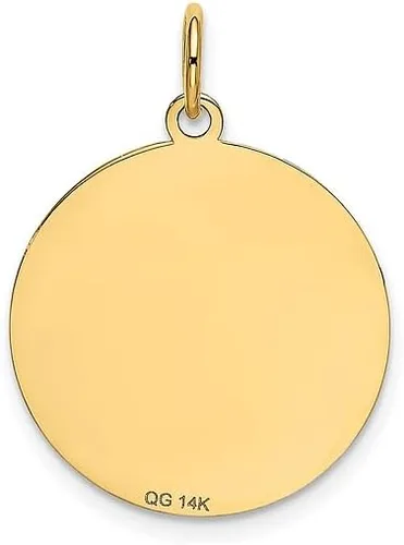 Vista 6 de IceCarats Colgante de oro amarillo de 14 quilates con dije de disco chihuahua
