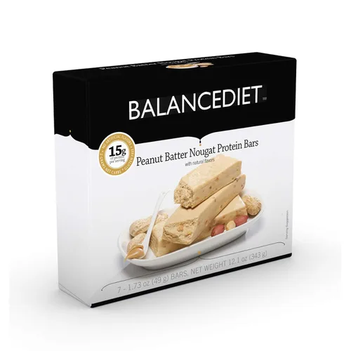 Vista 8 de BalanceDiet™ Barra de proteínas 0.53 oz de proteína Bajo en carbohidratos Caja de 7 barras (nuez de caramelo)