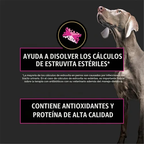 Vista 2 de Purina Pro Plan Veterinary Diets UR Fórmula para Perros con Problemas Urinarios Ox/St - Pienso Seco para Perros - Bolsa de 6 lb