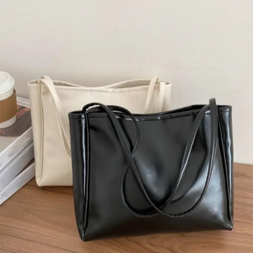 Vista 3 de Bolsos de gran capacidad PU Durable Hombro Mujeres Negro