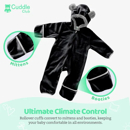 Vista 96 de Enterizo de vellón para bebé, rómper de una sola pieza con capucha para niños, ropa para exteriores, chaqueta infantil