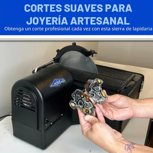 Vista 8 de Hi-Tech Diamond - Equipo Lapidario de 10" - Sierra Lapidaria para Cortar Rocas, Corte de Vidrio, Recorte, Máquina de Aserrado - Sierra de Corte