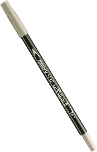 Vista 45 de Uchida 1122-C-3 Marvy Extra Fine Tip Le Plume II Rotulador de doble punta, azul