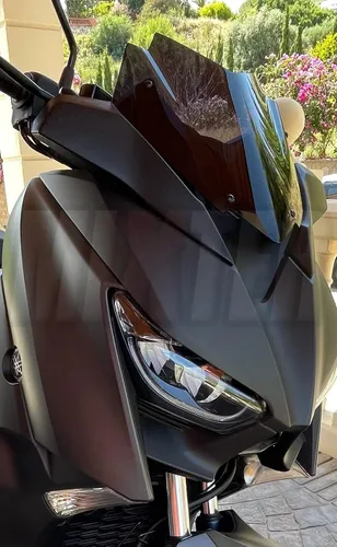 Vista 2 de GLoyer Motorcycle Windshield Compatible with XMAX300 250 X-MAX250 X-MAX300 X-MAX 300 250 2017 2018 2019 2020 Touring Sport Windshield Visor Black