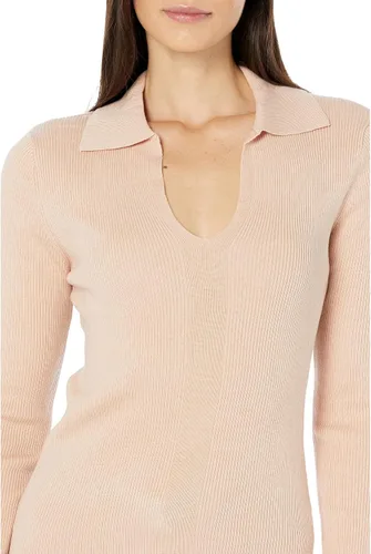 Vista 3 de Calvin Klein Suéter cómodo y ligero de manga larga con cuello en V para mujer