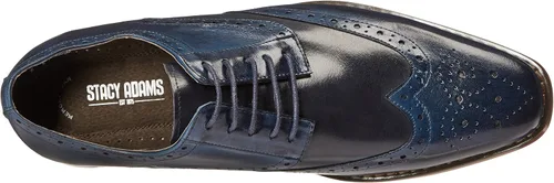 Vista 5 de Stacy Adams Tinsley Wingtip Zapatos Oxford con cordón, Azul