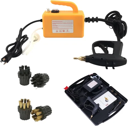 Vista 10 de Vaporizador de 1700 W para limpieza, vaporizador portátil de alta presión de 110 V, tanque de agua grande, máquina de limpieza a vapor eléctrica